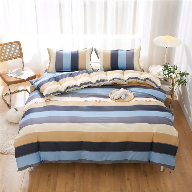 Quilt Cover1.5x2.0m Student Dormitory Single Duvet Cover Double Duvet Single Child 1.1m Lattice Plant Floral Geometric Pattern
