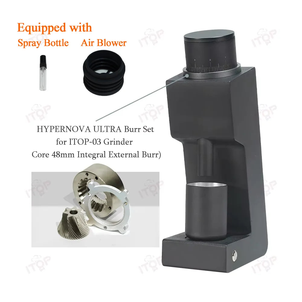 Itop 03 Električni kavni mlinček šest jedrnih 38 mm burr gospodinjski kavni brusilnik mlinček za mlinček za espresso filter VS3