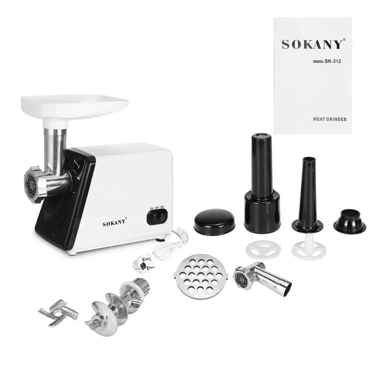 Houselin Electric Meat Grinder 【2500W Max 】Heavy Duty Stainless Steel Meat Mincer with Grinding Plates, Sausage Stuffer Tubes