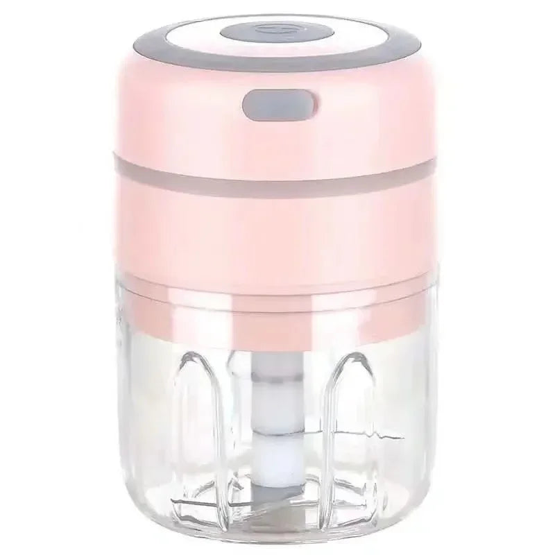 300ML Elektrische Knoflook Chopper USB Opladen Voedsel Groente Vlees Crusher Rvs Mini Chili Knoflookstamper Keuken Gadgets