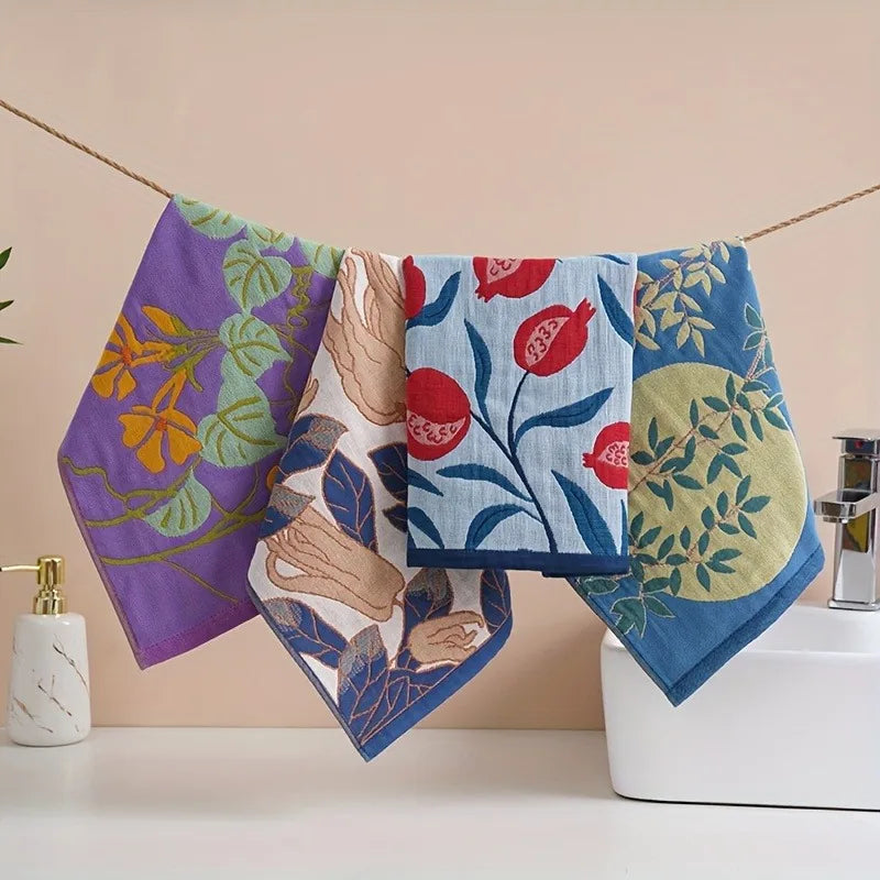 34x40cm Large Hand Towel Kitchen Towel 4Layer Cotton Gauze Pure Cotton Dish Cloth Quick Dry Decorative Tea Towel Home Restaurant