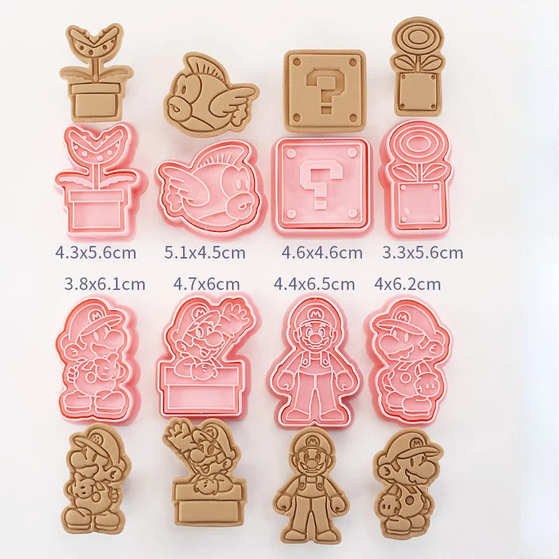 8pcs/set Cookie Cutters Animal Dog Type Stamp Embosser for Biscuit Pastry Bakeware Baking Cookies Molds Kitchen Accessories