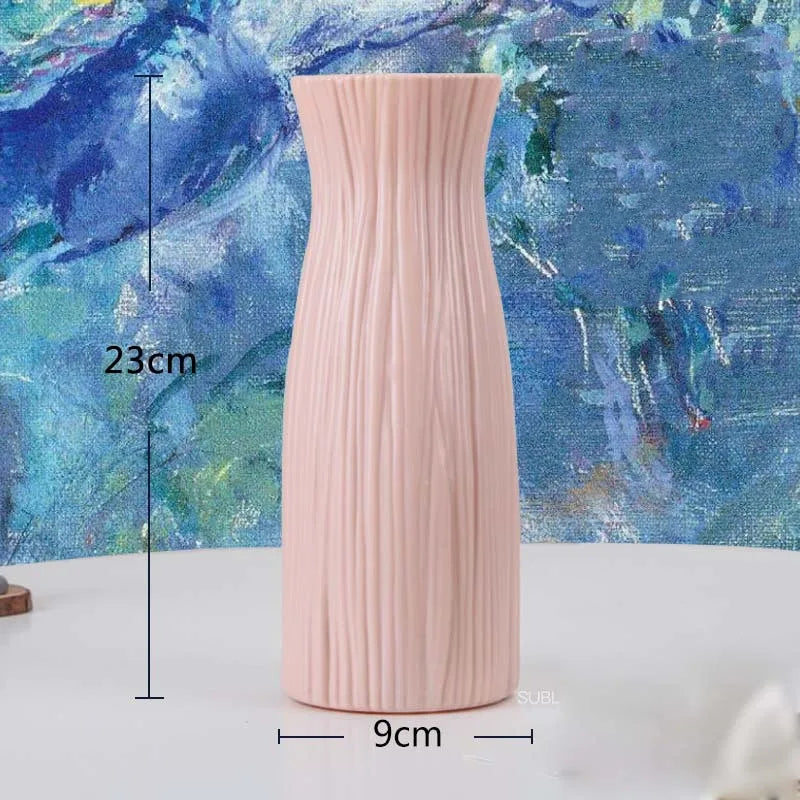 Multi-style Origami Plastic Vase White Imitation Ceramic Flower Pot Flower Basket Flower Vase Decoration Home Nordic Decoration
