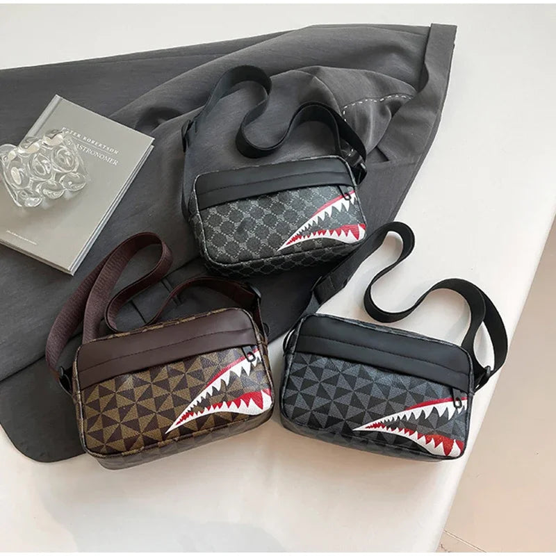 Creative Shark usta križnika torba Preprosta torbica za kovanec Mobilni telefon Torba Casual Fashion Crossbody Velika zmogljivost majhna kvadratna torba