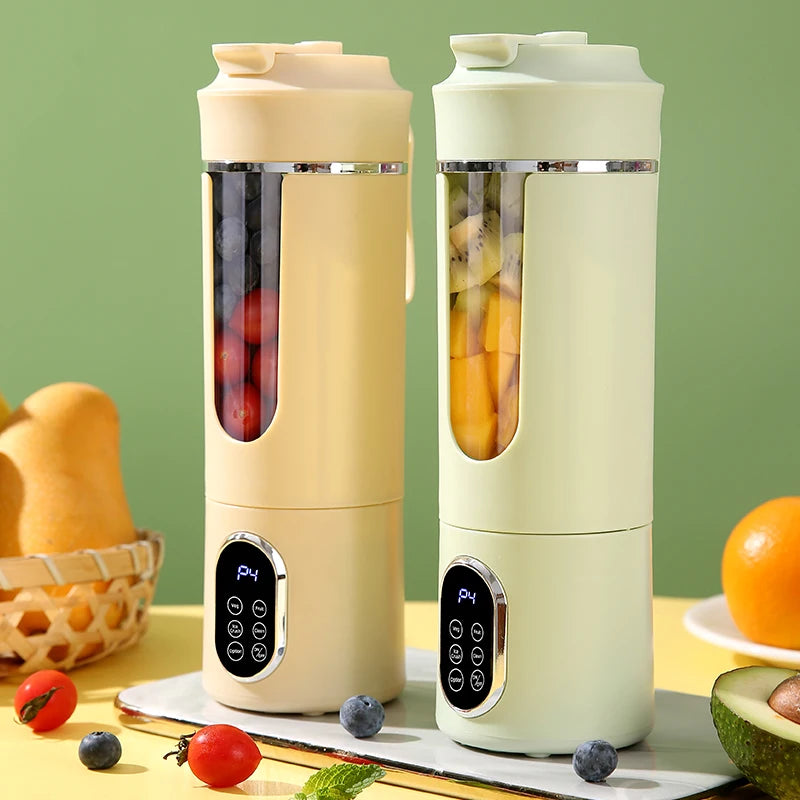 New portable wireless juicer with USB charging, small juice cup, household multifunctional crushed ice juicer, juicer cup.