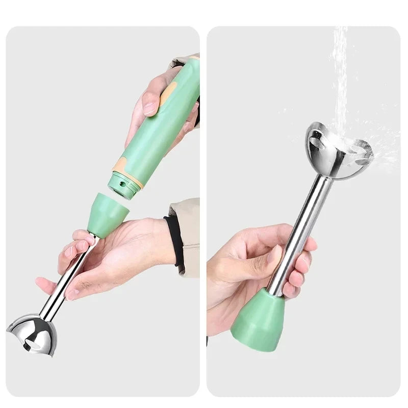 Frullatore manuale ad immersione, tritatutto elettrico per verdure, frullatore manuale per frullati, salse, zuppe per alimenti per bambini