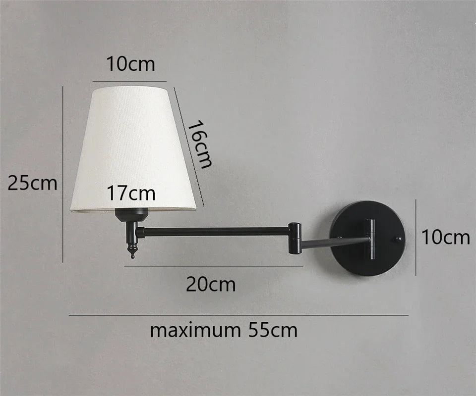 Nordic Adjustable Folding Wall Lamps Rotating Rocker Arm Light Fixtures Modern Minimalist Bedroom Study Bedhead LED Wall Lights
