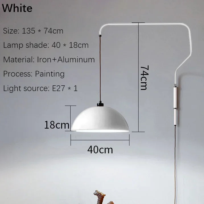 Rotatable Wall Lamp nordic Led Long Arm Wall Lamp with Plug For Dining Room Bedroom Parlor Restaurant Decor Designer Wall light