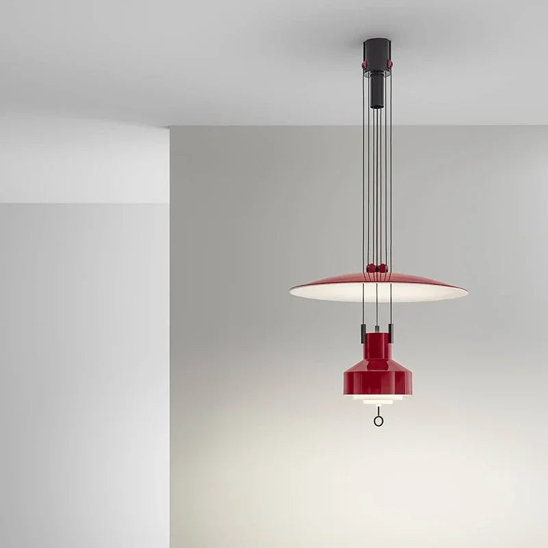 Nordic Italy Designer Modern Creative Living Room Pendant Lamp Retro Art Bedside Bedroom Study Adjustable Pendant Lamp