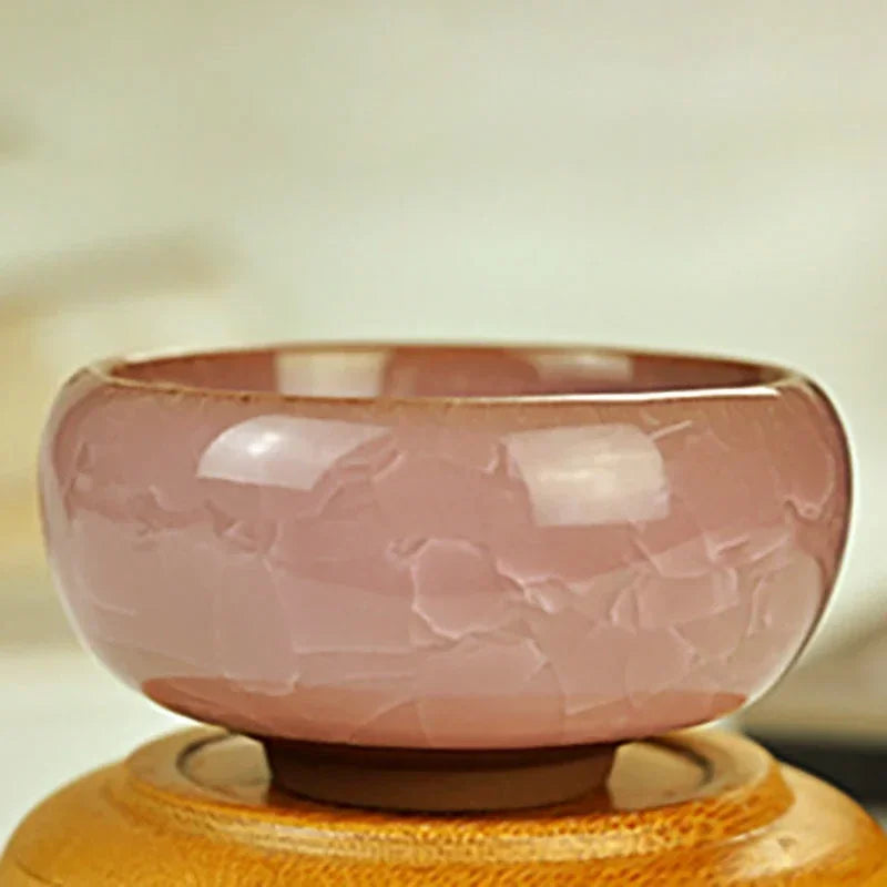 Handmade Ice Crack Ceramic Candlestick DIY Decorative Candle Holders for Home Party Wedding