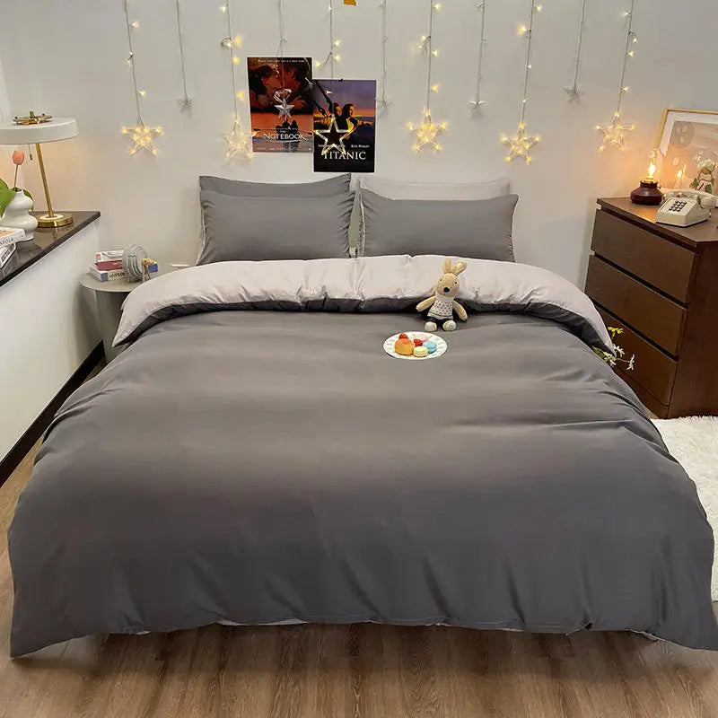 Bonenjoy 1 pc housse de couette тъмно сив цвят завивка покритие с двоен размер funda nordica cama 150 Queen/king size cover cover