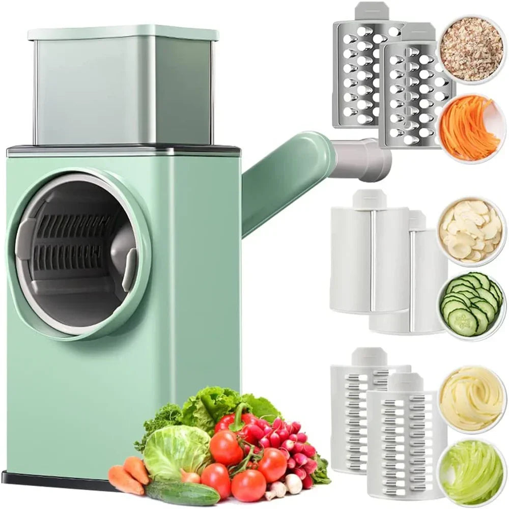 1 Pc Multifunctionele Groentesnijder Cutter Chopper Raspen Shredders Fruit Draaigreep Geen Pijn Je Handen Keuken Tool