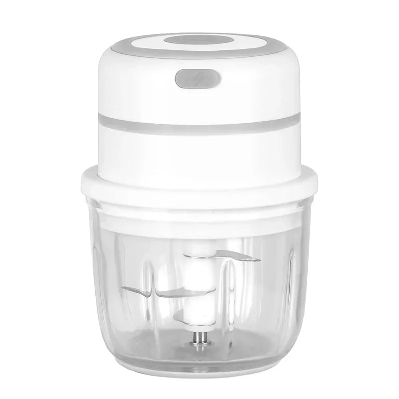 300ML Elektrische Knoflook Chopper USB Opladen Voedsel Groente Vlees Crusher Rvs Mini Chili Knoflookstamper Keuken Gadgets