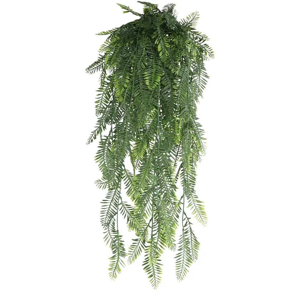 80cm Persian fern Leaves Vines Home Room Decor Hanging Artificial Plant Plastic Leaf Grass Wedding Party Wall Balcony Decoration