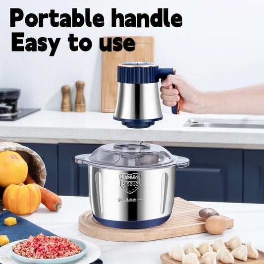 Electric Meat Grinder 304 Stainless Steel Food Processor Multifunctional Meat Vegetable Fruit Garlic Chopper Kitchen Appliances