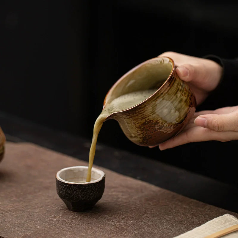 1 Pieces Traditional Japanese Matcha Bowl and Whisk Holder Tea Bowl with Pouring Spout for Office Table Tea Ceremony Party Gift