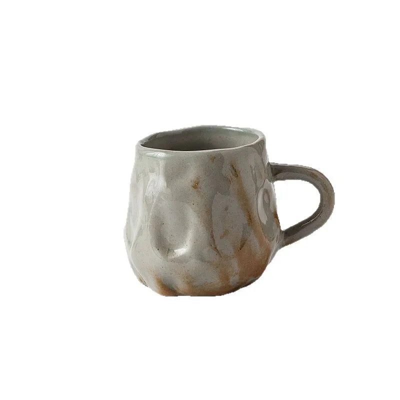 Ceramic Kiln Transformed Coffee Cup Rough Ceramic Retro Shaped Mug Home Coffee Shop Ceramic Cup Homestay Water Cup