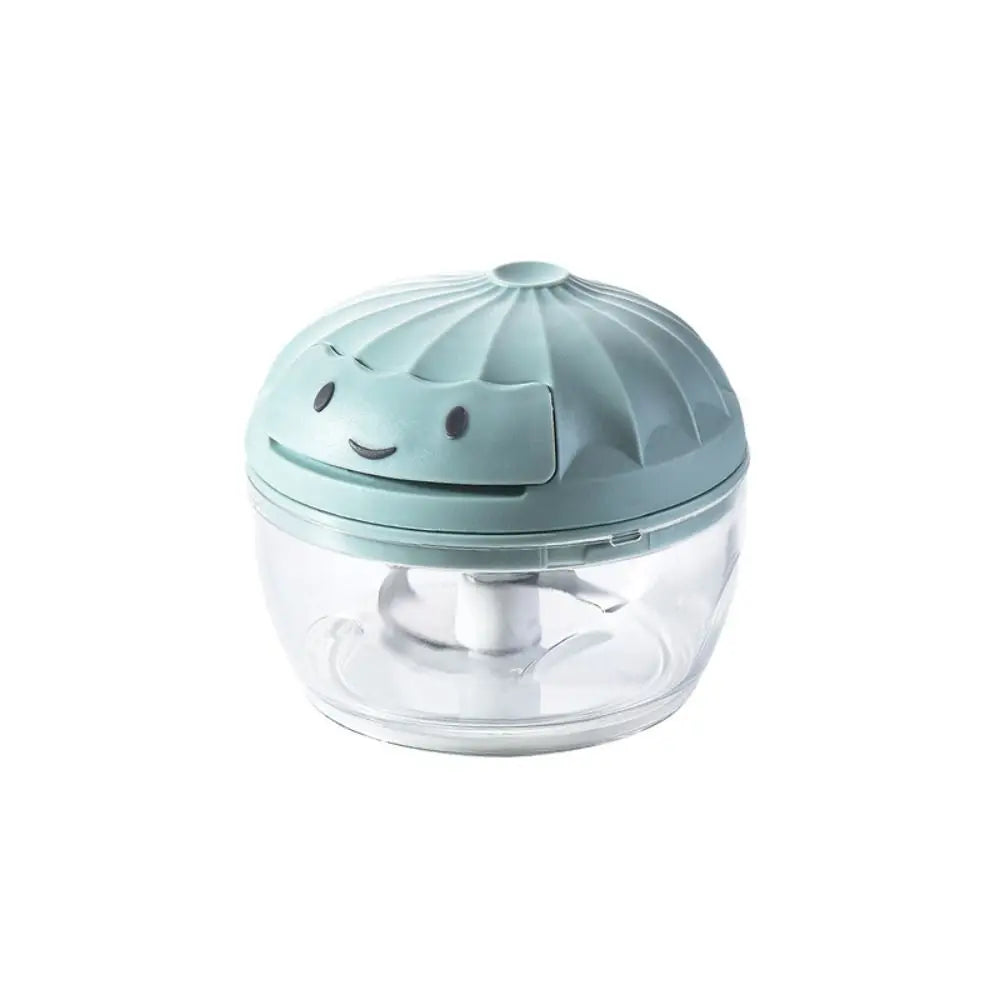 Green Food Processor Kitchen Gadgets 200ml/400ml Vegetable Chopper Blender Stainless Steel Blades Manual Pull Food Chopper