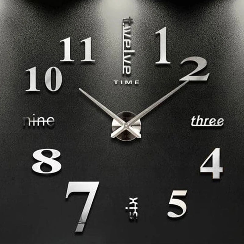 3D Wall Clocks DIY Number Acrylic Mirror Wall Stickers for Home Decor Living Room Digital Clock Art Decals Hanging Watch Sticker