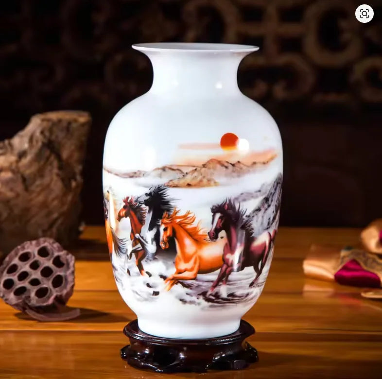 Jingdezhen keramična vaza vintage kitajske tradicionalne vaze domača vaza živali vaza fino gladko površinsko opremljanje člankov