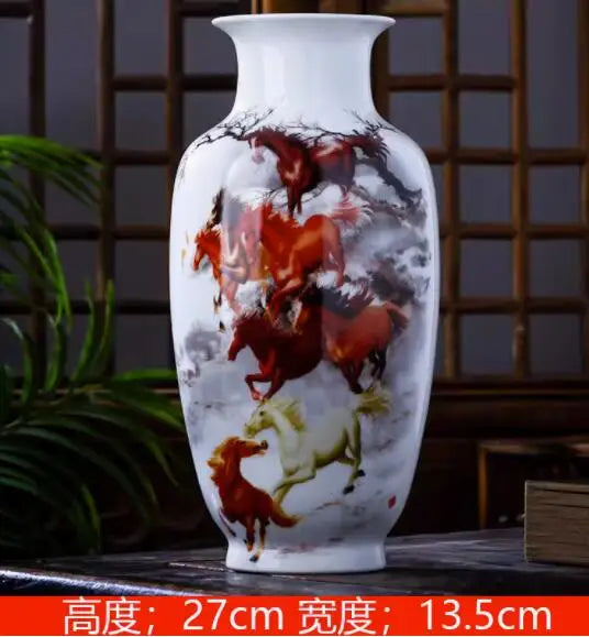 Jingdezhen keramična vaza vintage kitajske tradicionalne vaze domača vaza živali vaza fino gladko površinsko opremljanje člankov