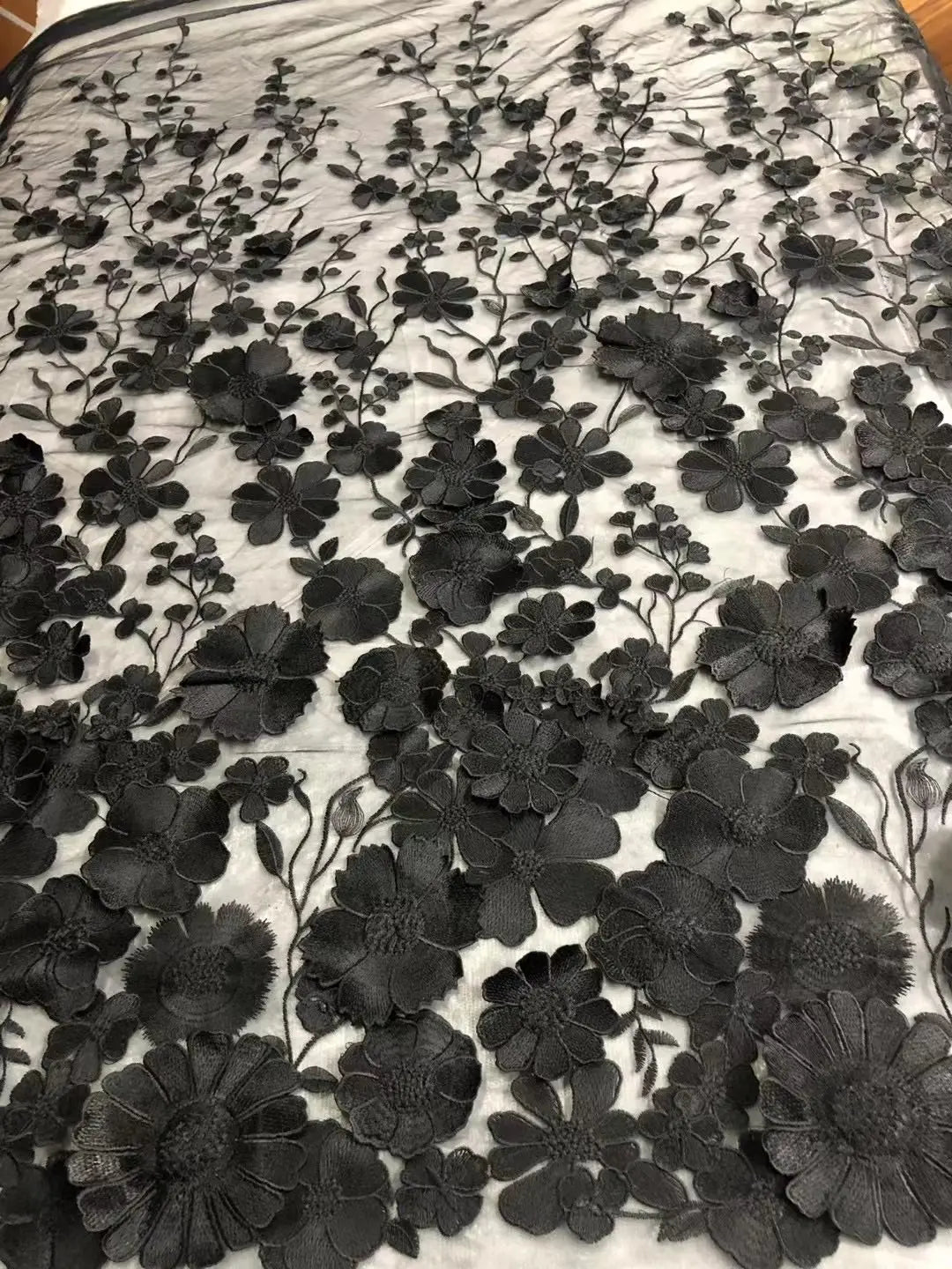 16 Colors multicolor handmade 3D flower lace fabric colorful evening dress lace fabric fashion dress lace 130cm width fabric