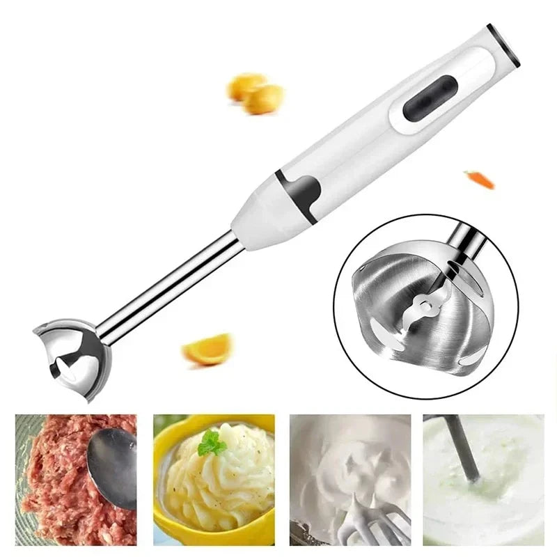Frullatore manuale ad immersione, tritatutto elettrico per verdure, frullatore manuale per frullati, salse, zuppe per alimenti per bambini