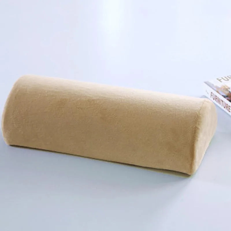 Cuscino a mezzaluna Cuscino semi-rotolo per ginocchio Supporto per caviglia e ginocchio Elevazione Schiena Lombare Sollievo dal dolore Imbottitura in memory foam di qualità