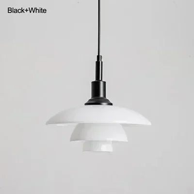Bauhaus 3 Layer Glass LED Pendant Lamp Danish Designer Chandelier Bedroom Bedside Living Dining Room Lighting Fixtures Decor