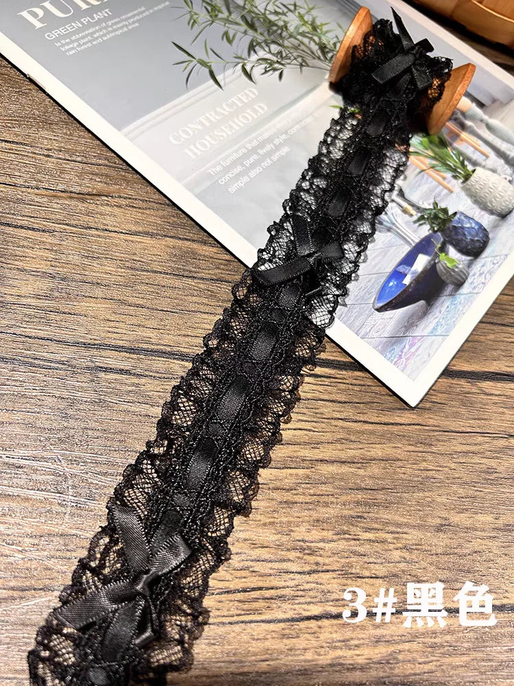 Bow Pleated Lace Handmade Diy Decoration Baby Clothes Skirt Hem Clothing Lace Accessories Curtains Home Decoration Accessories