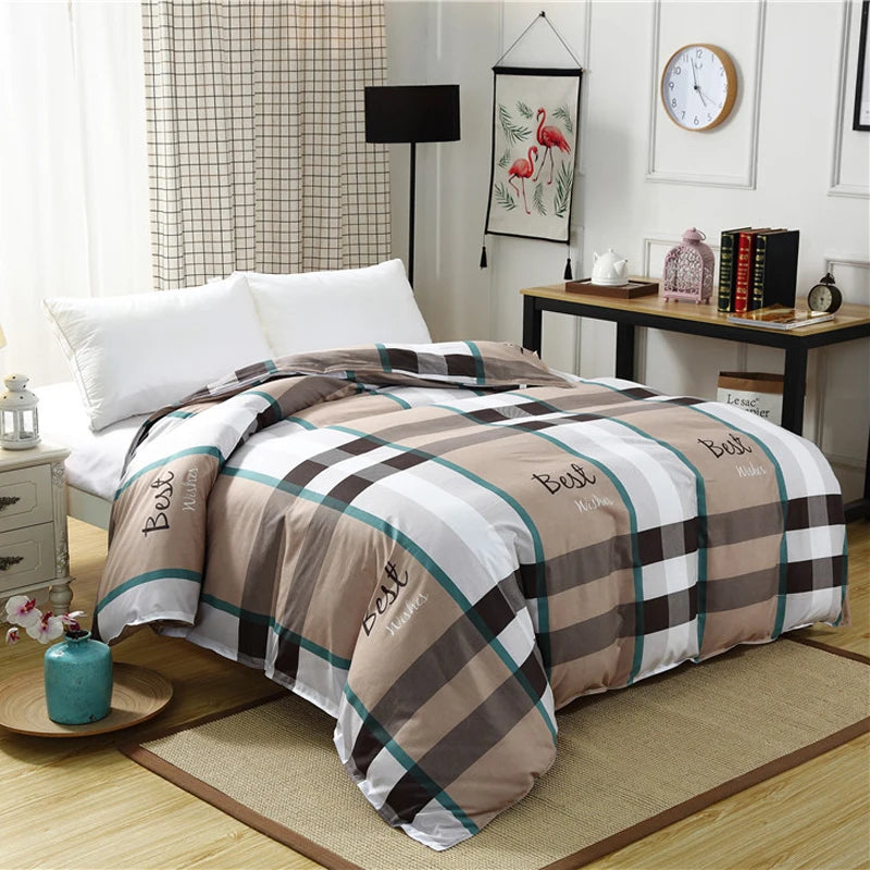 Simple plaid Duvet Cover 220x240 nordic Quilt Cover 2 people 1PCS Comforter Covers for double queen king size bed 135 150x200