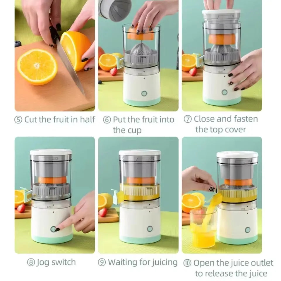 Extracteurs de jus électriques, presse-agrumes Portable à une seule tarière, presse-fruits, Charge USB, Orange, citron, fruits, presse-agrumes frais automatique