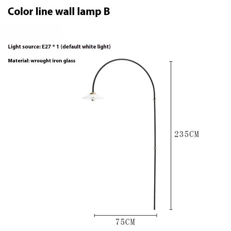 Nordic Designer Simple Industrial Wall Lamp Long Pole Rotating Wall-mounted Restaurant Hotel Living Room Art Home Decoration LED