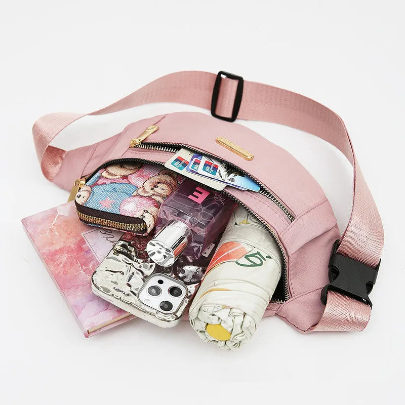 Waterproof Oxford Single Shoulder Crossbody Bag, Fanny Pack ,Bumbag Chest Bags for Women Daily Use Travel Outdoor Sports Running