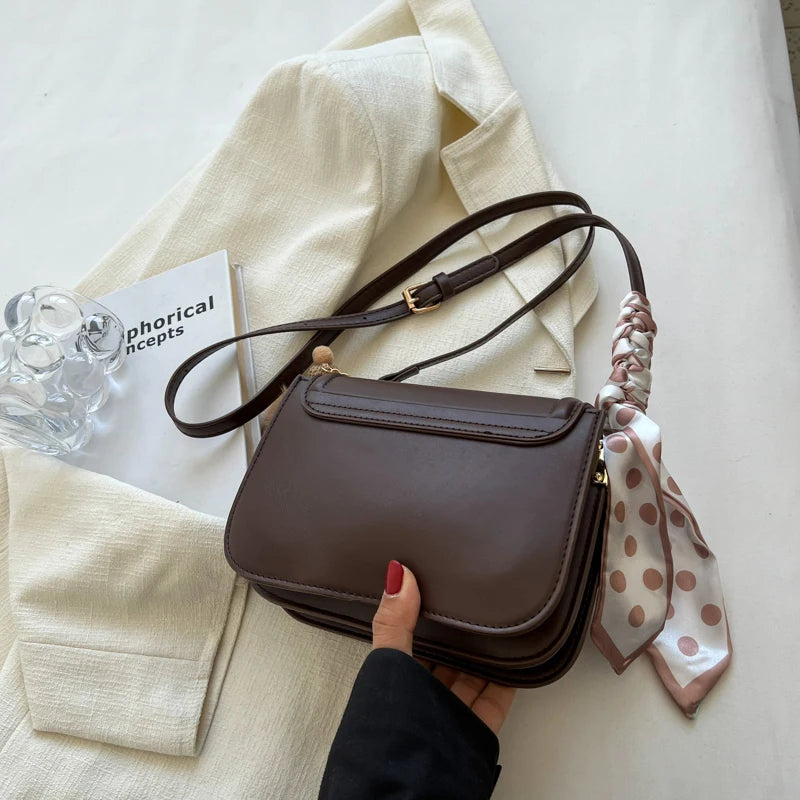 Leather Shoulder Bag Purse for Women - Fashion Crossbody Bags Underarm Bag Small Square Satchel Handbag