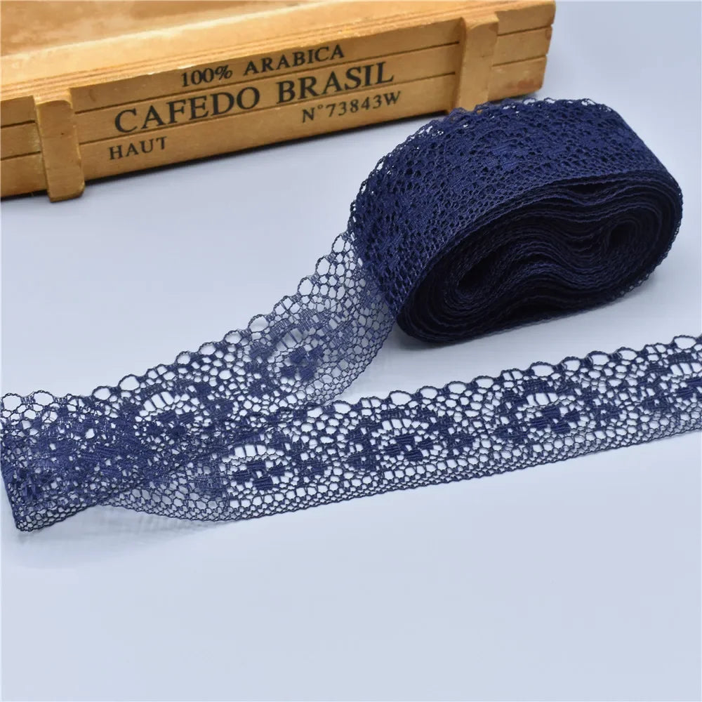 10 Yards High Quality Beautiful White Lace Ribbon Tape 40MM Lace Trim DIY Embroidered For Sewing Decoration african lace fabric