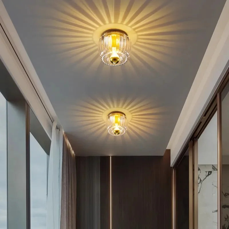 Nordic Wall Lamp Designer Glass Lighting Effect Simple Living Room Bedroom Bedside Light Ceiling Home Decor Ceiling Lamp LED