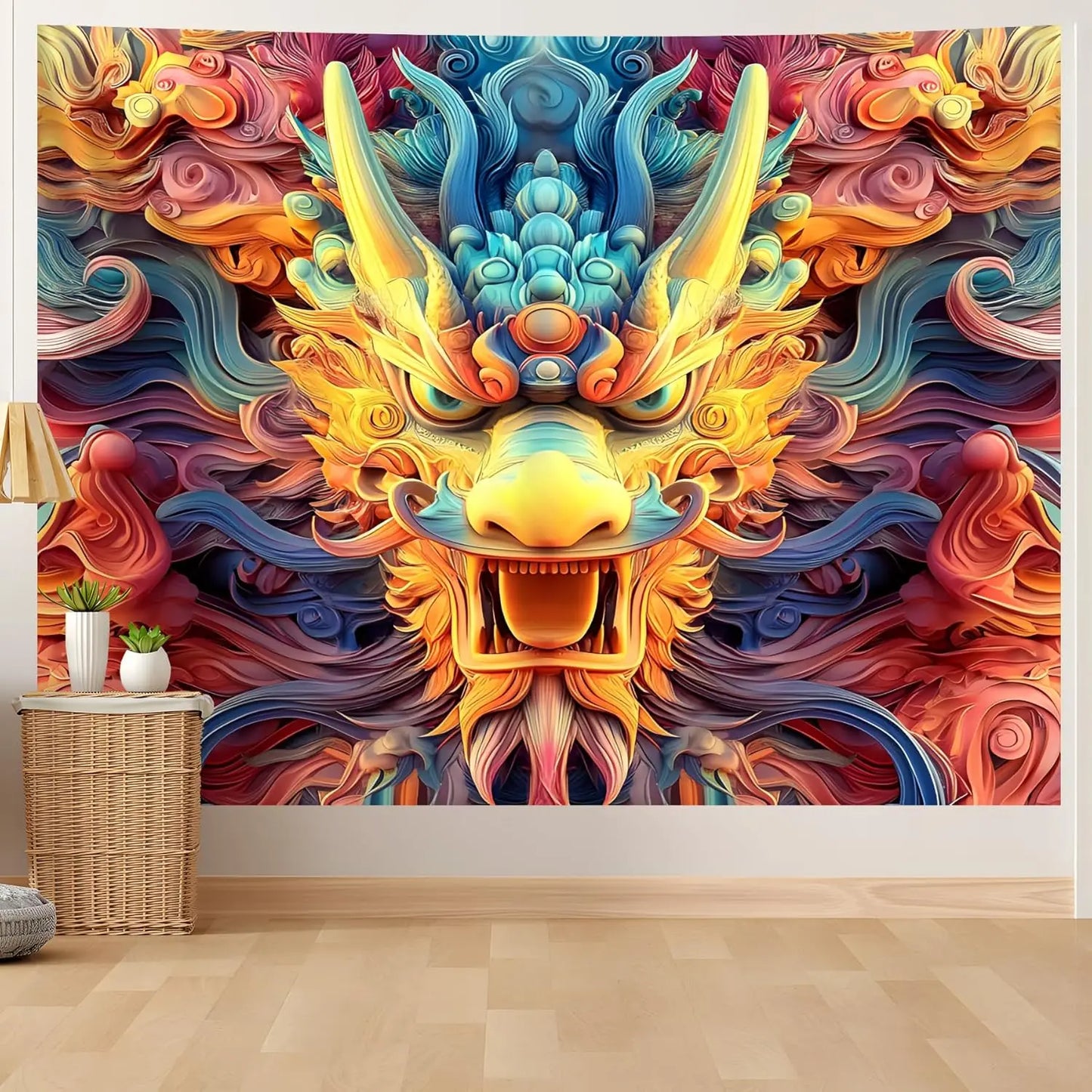 3Dtapestry of puppies, lions, and animals Suitable for male bedroom,living room, dormitory home decoration, cool male decoration