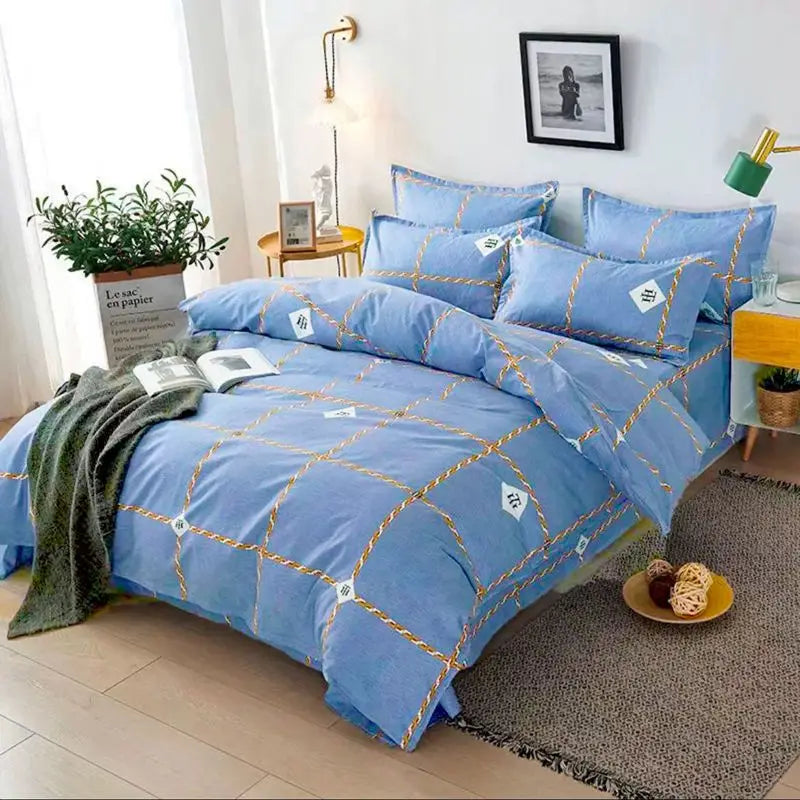 Quilt Cover1.5x2.0m Student Dormitory Single Duvet Cover Double Duvet Single Child 1.1m Lattice Plant Floral Geometric Pattern