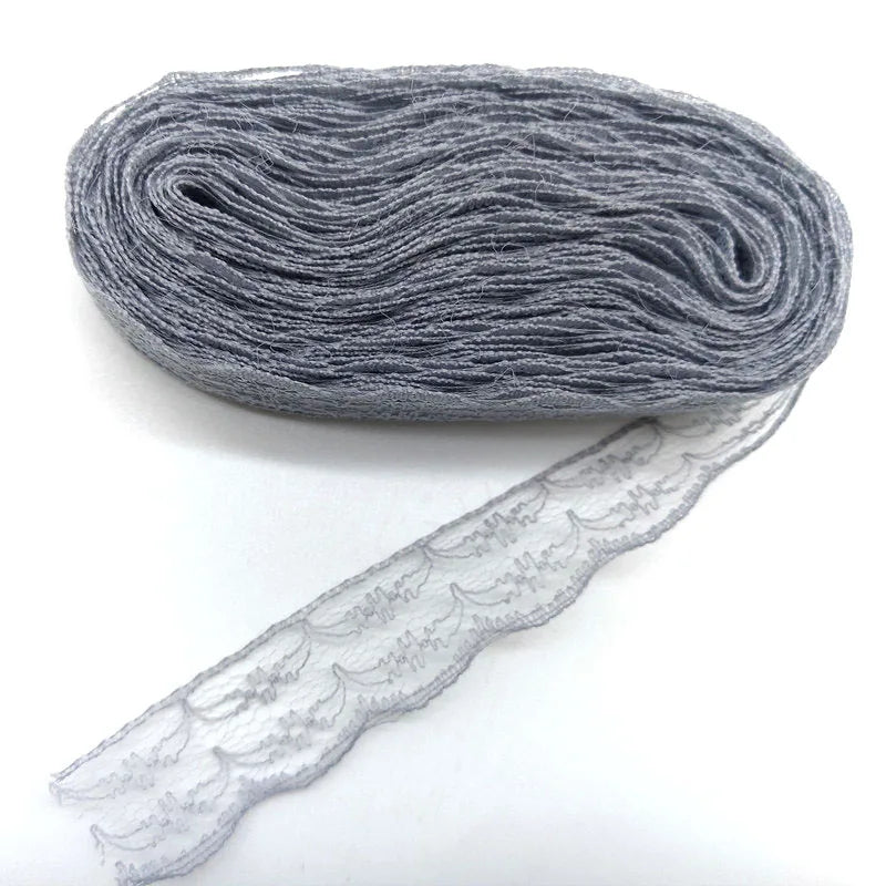 10yards Lace Ribbon Wedding Dress Fabrics for Embellishments for Sewing Handicraft Accessories Needlework Materials Width 2.3cm