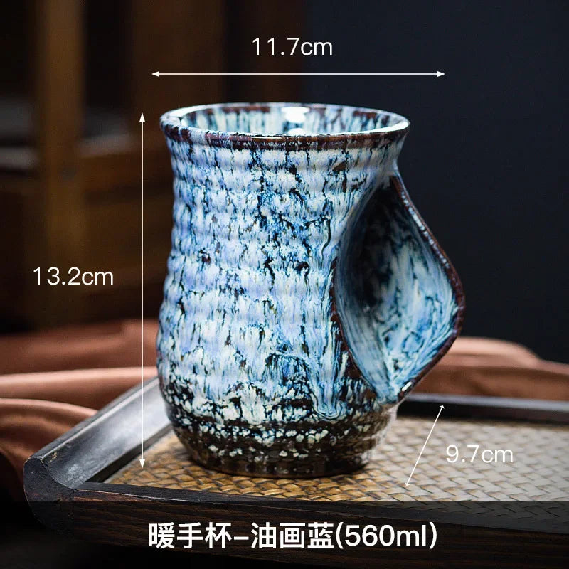 500ml Creative Ceramic Coffee Cup, Kiln Changed Pottery, Cute Tea Cups, Kung Fu Teacup, Wholesale