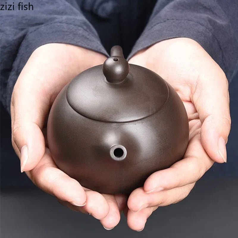 Purple Clay Travel Tea Set Outdoor Portable Kung Fu Tea Set Teas Infuser Teapot Teacup Filter Teas Brewing Utensils Teaware Sets
