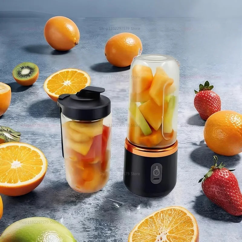 Bærbar 2-kopfrugt Juicer Blender Mini Ice Crusher USB Genopladelig trådløs juice Extractor til smoothies rejse kompakt