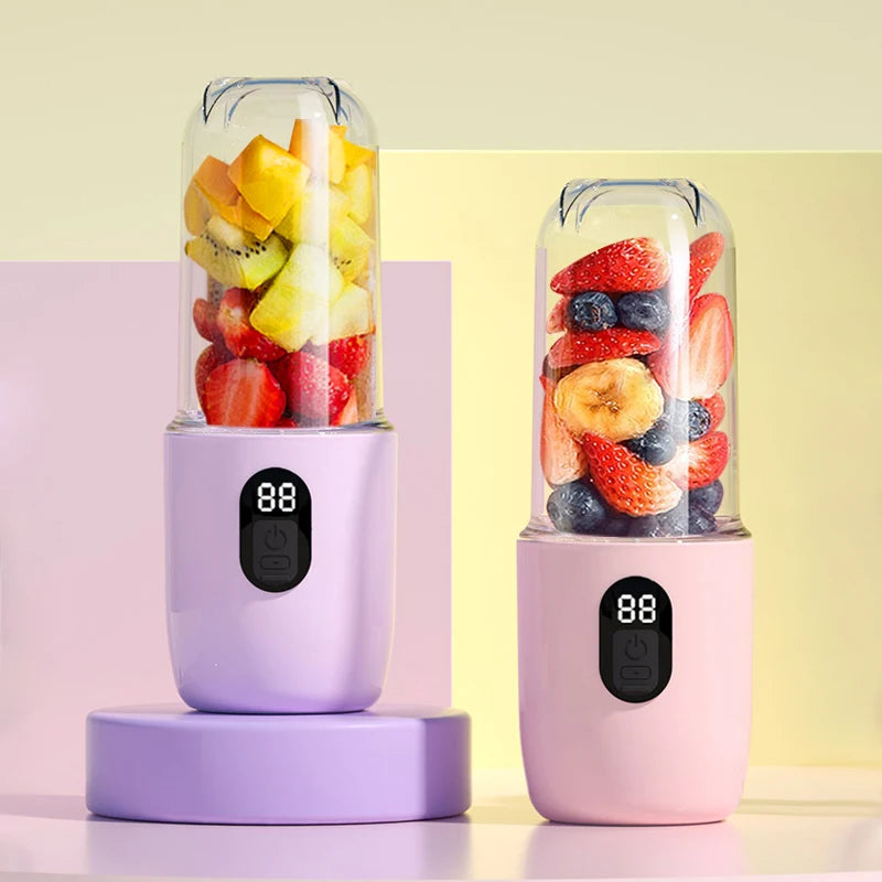 Bærbar blender USB genopladelig trådløs mini juicer mixer til smoothie ryste protein rejse sportsflaske juicer cup