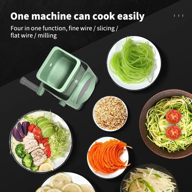 1 Pc Multifunctionele Groentesnijder Cutter Chopper Raspen Shredders Fruit Draaigreep Geen Pijn Je Handen Keuken Tool