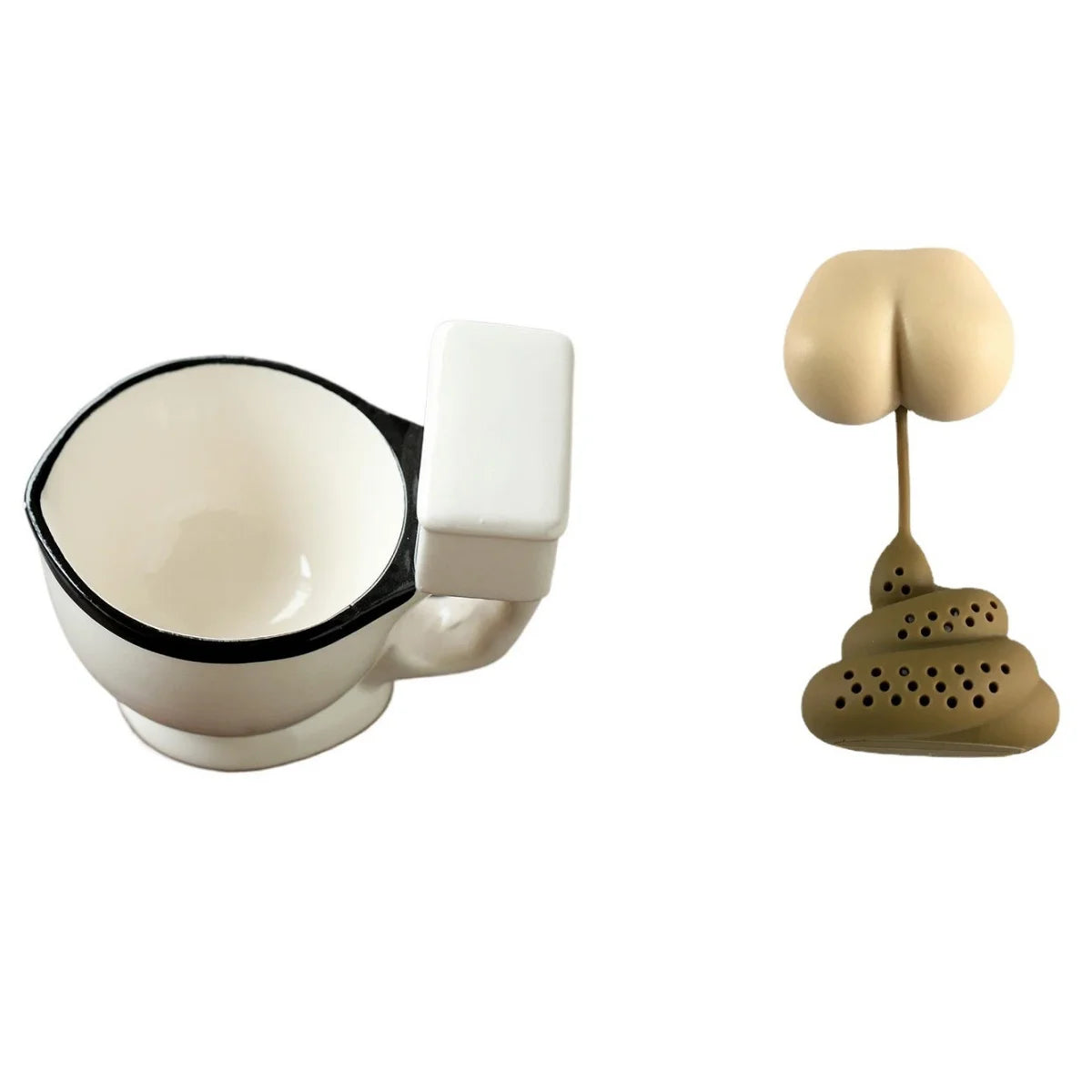 300ml Creative and Quirky Ceramic Cup Novel and Interesting Gift Toilet Ceramic Cup with Handle Coffee Tea Milk Ice Cream Cup