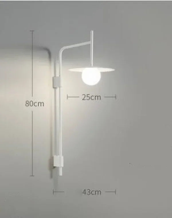 Nordic Creative Arm Movable Glass G9 Bulb Wall Lamp Living Room Restaurant Bedroom Hotel Study Bedhead LED Lighting Decor Light