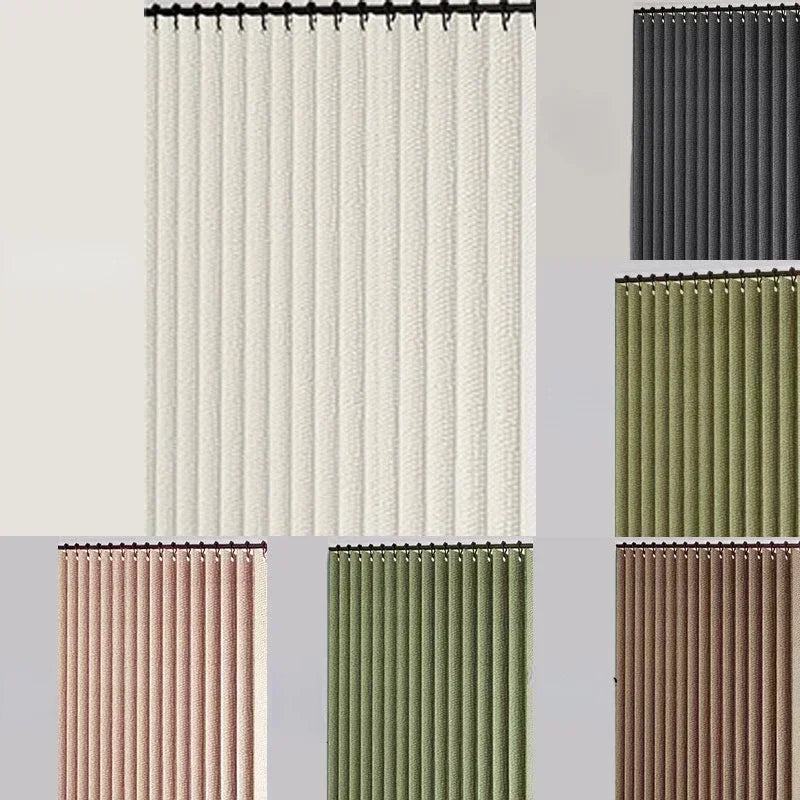 Waterproof Laminated Imitation Linen Large Ring Strong Thick Cloth Opaque Shower Curtain for Shower Curtains in Bathrooms