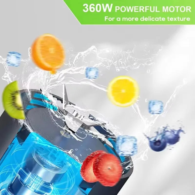 2025 Mini Portable Blender For Smoothies Milkshakes Juices Personal USB Rechargeable Small Compact Multifunctional Black Juicer