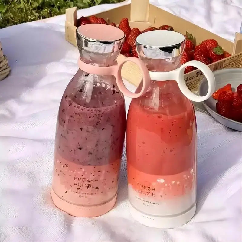 Bærbar genopladelig juicer blender trådløs mixer frisk juice 350 ml